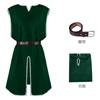 Amazon Europeo y Americano Nuevo Halloween Suéter Holgado para Hombre Bata Medieval para Hombre Cuello Redondo Cintura Bata Ropa de Abrigo