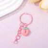 Pingente de chave fofo de macaron de frutas Ornamento de fruta feito à mão DIY para bolsas e chaveiros de meninas