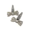 Pinza BB Blanca de Hada con Lazo y Pedrería de Lujo Accesible de la Señorita Z Accesorios Franceses para el Cabello Tocado Ligero de Boda
