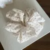 Goma para el pelo de chifón con forma de corazón suave estilo coreano, versátil para el trabajo, coleta baja, suave con el cabello