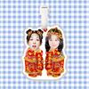 Etiqueta de bagagem Song Yuqi pingente de bolsa de bagagem corrente para pendurar suporte de etiqueta pendurada periférico mesmo estilo TikTok