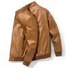 Abrigo de Cuero para Hombre Primavera y Otoño 2020 Nuevo Cuero PU Ajustado Moda Coreana Atractivo Versátil de Moda Marca Chaqueta de Cuero para Hombre