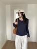 Camiseta Interior Básica de Cuello Redondo Ajustada para Mujer Otoño, Mangas Largas, Versátil y Adelgazante, Nueva 2025, Color Puro Simple, Top Básico de Alta Elasticidad