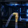 Procesamiento y Producción de Mangueras Refrigeradas por Agua, Conectores de Espiga de 90 Grados y Conectores que Pueden Ser Cromados en Color Plata