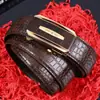 Cinto Masculino Novo Padrão Crocodilo Couro Genuíno Fivela Automática Elegante Cinto Versátil Casual Business Moderno em estoque Cinto