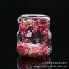 Taza de Flores Secas con Forma de Nube Venta al por Mayor Transfronteriza, Taza de Beber Creativa en Espiral de Alta Estética, Taza de Doble Pared de Vidrio de Borosilicato con Flores Reales