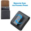 Adecuado para Bolsa para Teléfono Móvil Samsung Z Flip7 Z Flip 40% de descuento Bolso de Cintura Apilado Clip para Cinturón Funda de Cuero Giratoria Color Puro Textura de Cuero