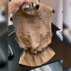 Estilo de Roupa de Trabalho Simples e Relaxado Verão Nova Blusa sem Mangas com Ajuste na Cintura Blusa Emagrecedora Camiseta Top Casual para Mulheres Tendência Quente