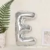 Balão de Letra de Filme de Alumínio 16 polegadas Decoração de Festa de Aniversário Infantil Balão de Letra Dourado Prateado de Folha de Alumínio