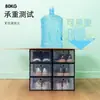 Caixa de Sapato Caixa de Armazenamento Transparente Plástico Espessado Caixa de Sapato com Tampa Flip-Top Dupla Face Caixa de Armazenamento de Sapatos para Dormitório de Homens e Mulheres Casa