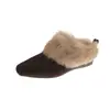 Chinelos Peludos Quadrados de Estilo Preguiçoso para Mulheres, Outono/Inverno, Sola Macia, Forrados com Pelúcia, Quentes, Para Usar ao Ar Livre, de Calçar Facilmente, Mules para Pessoas Preguiçosas, Chinelos de Algodão