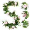 Enredadera de rosas artificial, producto de alta gama de Amazon, planta verde trepadora para decoración de cubretubos, enredadera de peonías artificial