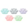 Molde redondo de silicone para cubos de gelo de hóquei no gelo com sete furos, criativo, para cubos de gelo de uísque, desmoldagem rápida, grau alimentício, fabricação de gelo, cubo de gelo, atacado