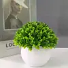 Flores Artificiales Falsas Muebles para el Hogar Adornos de Mesa Balcón Flores de Plástico Planta Verde Falsa Adornos de Plantas en Maceta Mini Decoraciones Bonsái