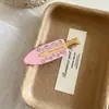 Novo Coração Rosa, Grampo de Cabelo Sem Costura Embelezado com Borboleta Xadrez Fresca e Doce, Presilha de Borda de Coração, Acessório de Cabelo Versátil para Meninas
