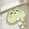 Alfombra de Piso Absorbente de Secado Rápido de Dibujos Animados para Baño Suave de Lodo Diatomeas Alfombra Irregular para Puerta Entrada de Inodoro Alfombra de Piso Resistente al Desgaste Antideslizante