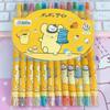 Crayones de Mascotas Lindas 12 Colores Crayones Lindos de Kuromi Regalo para Niños Plumas de Pintar Crayones Giratorios Pasteles al Óleo Estilo Largo