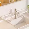 Estante de almacenamiento vertical para montar en el grifo, organizador para tocador de baño, instalación sin taladro, escurridor y estante de almacenamiento empotrado
