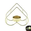 Candelabro geométrico nórdico de hierro creativo decoración portavelas de aromaterapia taza para vela de metal en forma de corazón en stock