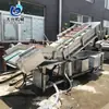 Máquina descongeladora de caballa pez cola línea de descongelación y limpieza automática de burbujas y olas equipo de descongelación en baño de agua cabeza de pez