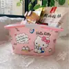 Cesta de Baño Creativa de Dibujos Animados Hello Kitty Portátil para Baño Linda Cesta de Baño para Artículos de Tocador Cesta de Almacenamiento para Corazón de Niña