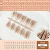Pontas de Unha Cor Blush, Pontas de Unha Pré-Fabricadas, Spray de Nail Art Gradiente de Cor Nude, Efeito Clareador, Unhas Usáveis, Pontas de Unha Semi-Acabadas, Item Mais Vendido