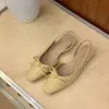 Primer Encuentro con las Elegantes Sandalias de Punta Cerrada con Tacón Grueso y Lazo Estilo Francés, Zapatos de Hada para Primavera/Verano 2026, Perfectas para Combinar con Vestidos para un Look Suave de Noche