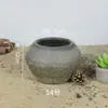 Vaso de terracota artesanal, cerâmica rústica retrô, pequeno vaso respirável para suculentas, vaso de cerâmica vermelha para flores secas, decoração de hotel e casa.