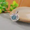 Colgante S999 Plata Pura Estilo Vintage Antiguo Forma de Huevo de Cera de Abeja Paz y Prosperidad para Mujer, Colgante de Nicho y Diverso, Collar de Tendencia Nacional