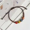 Pulseira de Corda Trançada Cerâmica de Natal Jingdezhen Animal de Desenho Animado Corda de Mão Joias Atacado para Atrações Turísticas Nicho Luxo Leve