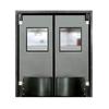 Puerta de acero inoxidable anticolisión de dos vías 304, puerta de acero inoxidable para taller de cocina, puerta de acero inoxidable para supermercado, puerta de retorno automático, venta directa de fábrica