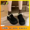 Nuevos Zapatos de Invierno 2025 Birkenstock Slip-On para Mujer, que Aumentan la Altura, Calientes para Exteriores, de Algodón de Doble Capa con Suelas Gruesas y Forro de Felpa, Botas de Nieve