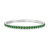 Pulsera de Plata 925 Europea y Americana Transfronteriza Moda Femenina Color Todas las Combinaciones Cadena de Tenis para Niñas Zirconia Incrustada Plata Joyería de Mano 3MM