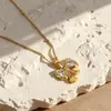 Joyas Transfronterizas Estilo Ins Mariposa Acero Inoxidable Colgante Collar Accesorios Lujo Ligero Nicho Verano Mujer Sensación de Alta Gama