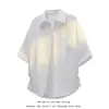 Camisa de Manga Corta Estilo Nuevo 2026 para Hombre, Estilo Casual Old Money, Transpirable y Fresca, Talla Grande Camisa de Manga Corta de Tres Cuartos para Hombre