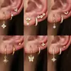 Lista de Nuevos Productos de Amazon Anillo de Moda para Mujer Pendientes Individuales Set de Pendientes Moda Estilo Europeo y Americano Pendientes de Cobre para Mujer