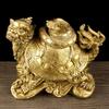 Tortuga Serpiente de Latón Puro Tortuga Dragón Basáltico Adornos Grandes Artesanías para el Hogar Decoración para Sala de Estar