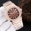 Patek Philippe Reloj Mecánico de Acero para Hombre Correa de Acero Serie Nautilus Granada Luminoso Fábrica Pp Dropshipping