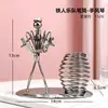 Portalápices de Hierro de Iron Man Creativo Simple Piano Violín Saxofón Escritorio Lujo Ligero Adorno Decorativo de Arte Regalo