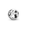 Panjia Cuentas Chapadas en Plata S925 Corona Trébol de Cuatro Hojas Corazón Cuentas Colgantes Pulsera Pulsera Accesorios DIY para Mujer