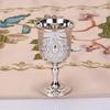 Copa de Vino Pequeña de Moda, Copa de Vino Blanco Metálica Europea Creativa para el Hogar, Juego de Vino Retro Exquisito, Vaso para Beber