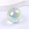 16mm Perfuradas Coloridas Galvanizadas Duas Cores Transparentes Contas Artesanais DIY Colar Corrente de Celular Pulseira Joias Acessórios com Contas