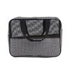 Bolsa de Higiene Pessoal em Tela Transparente Pied-de-poule, Bolsa de Armazenamento de Banho Portátil, Bolsa de Banho Fitness, Bolsa de Higiene Pessoal Portátil
