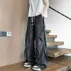Pantalones casuales de pierna recta estilo hip-hop americano de peso pesado con teñido anudado para hombre, pantalones largos de corte holgado, pantalones juveniles de moda con vibra de alta gama