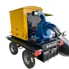 Bomba de Agua para Motor Diésel Autocebante, Camión Bomba Diésel Pequeño Tipo Remolque, Bomba para Prevención de Inundaciones y Drenaje