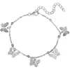 Pulsera Colgante de Mariposa, Temperamento Simple, Cadena de Tobillo de Playa, Accesorios para el Pie, Pulsera de Mariposa Calada