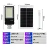 Luminária Pública Solar à Prova d'Água para Exterior Ultra Brilhante Alta Potência Controle Inteligente de Luz Iluminação de Estrada Poste Alto Iluminação de Engenharia