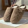 Nuevas Zapatillas de Algodón Simples de Invierno Cálidas para Pareja Peludas Suela Suave Cómodas Ligeras para Interiores Hogar