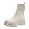 Botas calcetín mujer 2021 otoño e invierno Nuevas casuales de suela gruesa talla grande Populares en la red botas cortas de punto para mujer talla grande transfronteriza botas de mujer al por mayor