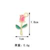Accesorios de joyería DIY, colgante de aleación de aceite en forma de gota, flor de cinco pétalos, lápiz labial de amor, collar, pulsera, colgante, llavero